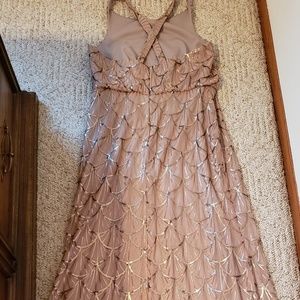Champaigne colored Mermaid Style evening gown